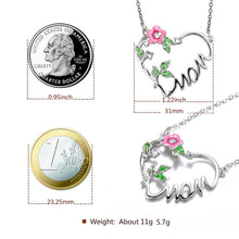 Load image into Gallery viewer, "Love You Mom"Heart Shaped Pendant Necklace,Crystal from Swarovski Crystal,Birthday Gift for Mom