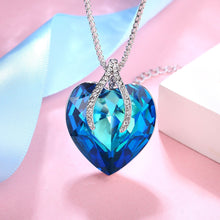 Load image into Gallery viewer, "Wishbone"Pendant Necklace Sapphire Jewelry Gifts for Her Best Wishes,Blue Crystal from Swarovski