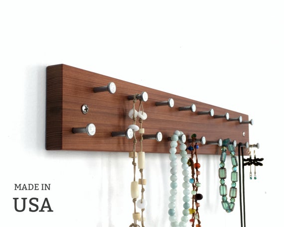 Necklace Rack, Display, Organizer by andrewsreclaimed