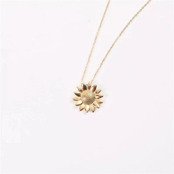 Sunflower Necklace in Gold