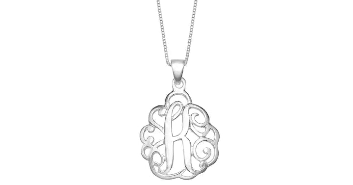 Kohl’s 30% Off! Earn Kohl’s Cash! Spend Kohl’s Cash! Stack Codes! FREE Shipping! Sterling Silver Monogram Initial Pendant Necklace – Just $14.00!
