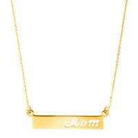 Eternity Gold Women’s Eternity Gold 'Mom' Cutout Bar Necklace in 10kt Gold only $99.99