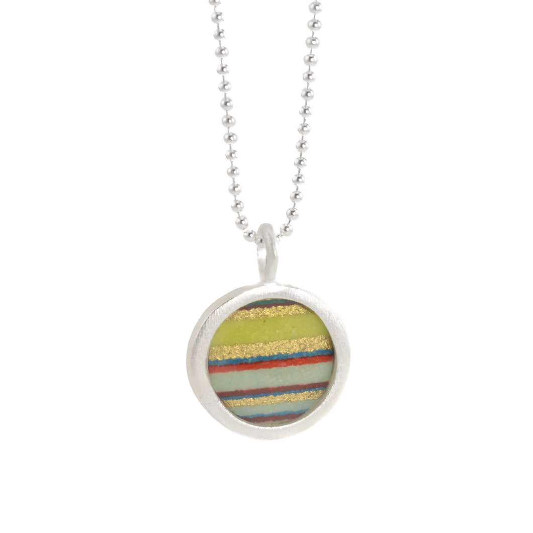 Flat Circle Necklace in Multiple Colors by Susan Fleming