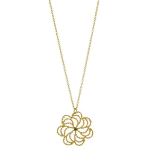 Aurum by Gudbjorg Asterias Swirl Flower Necklace - Gold