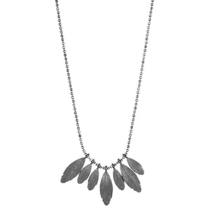 Aurum by Gudbjorg Raven Multi Feather Necklace - Black