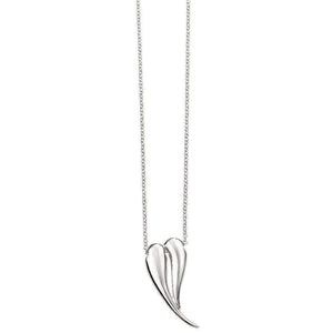 Beginnings Organic Heart Shaped Necklace - Silver