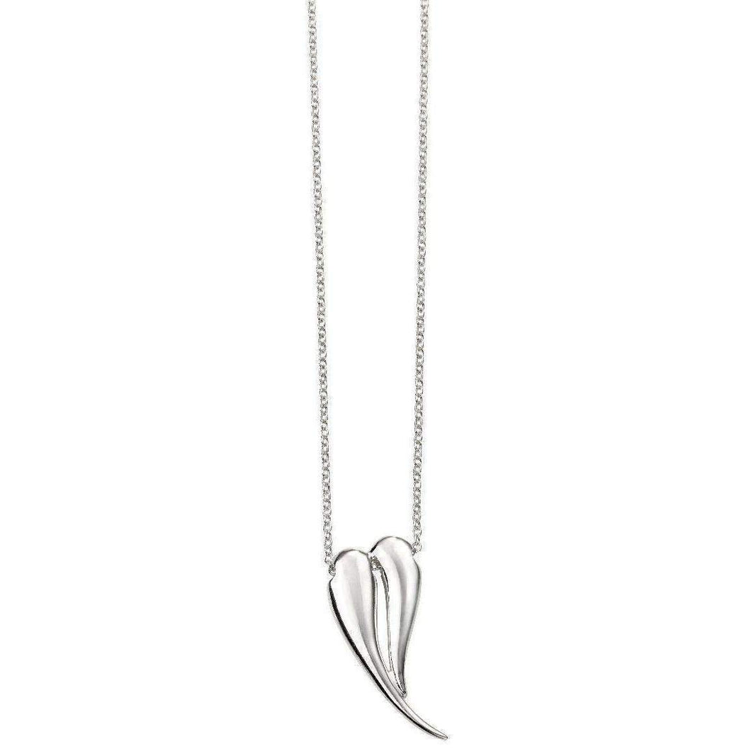 Beginnings Organic Heart Shaped Necklace - Silver