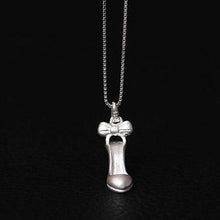 Load image into Gallery viewer, 100% 925 Sterling Silver Pendant Necklace Women Original Elegant High Heels Shoes Pendants Long Chain Necklace Jewelry YN44