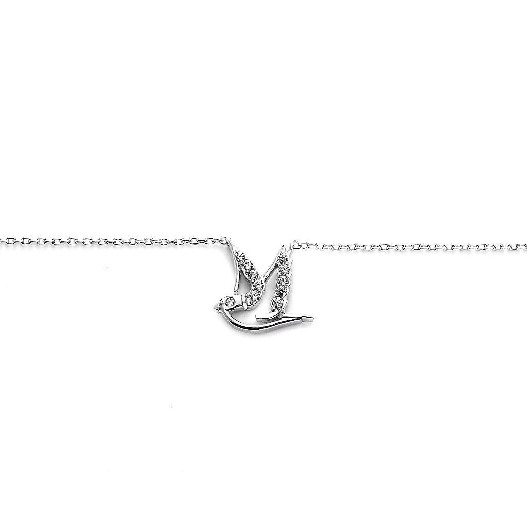 Peace Birdy Silver Plated necklace