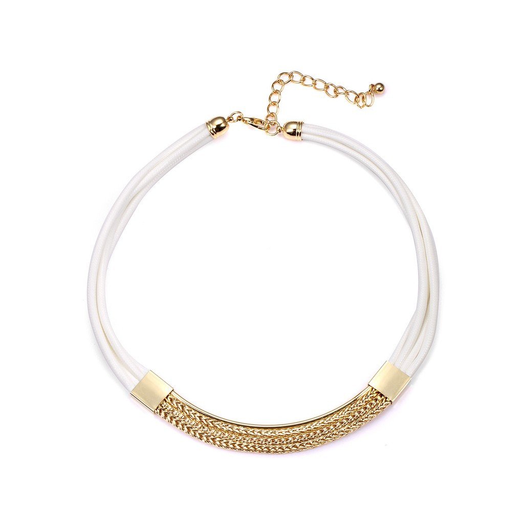 Luxe White Gold Statement Necklace