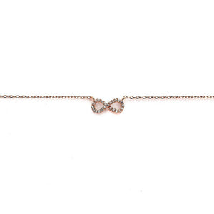 Infinity Charm Rose Gold Plated Necklace