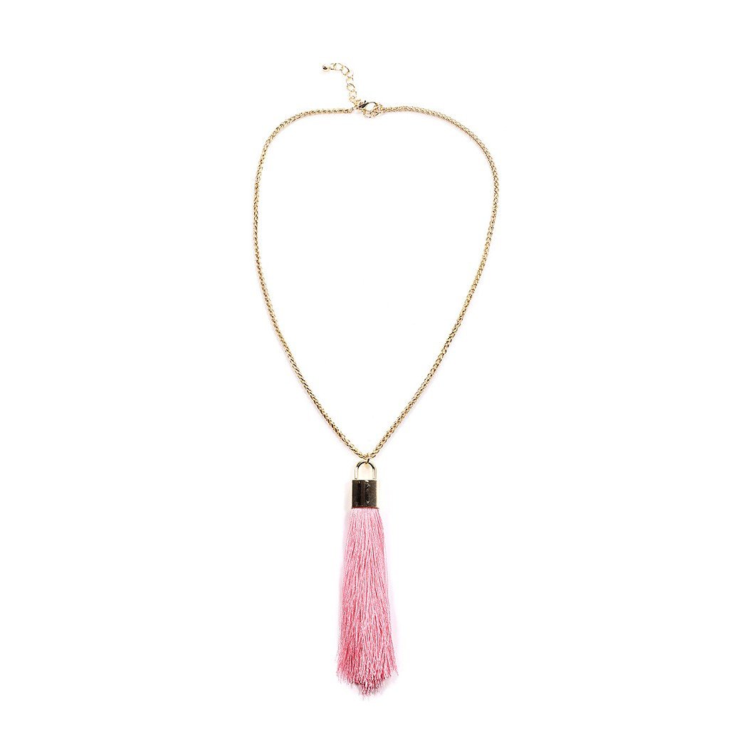 Luxe Pink Silk Necklace