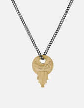 Load image into Gallery viewer, Wise Lock Necklace, Matte Brass