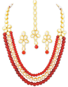 Karatcart 22K GoldPlated Antique origings Kundan Necklace For Women
