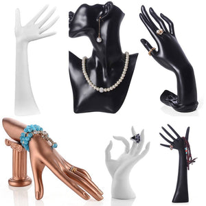 Mannequin Hand Finger Neck Jewellery Ring Bracelet Display Stand Rack Holder