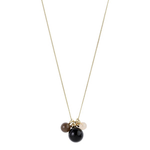 Necklace : Freya : Gold Plated : Black