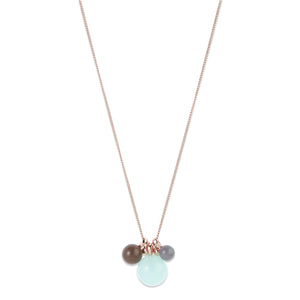 Necklace : Freya : Rose Gold Plated : Green