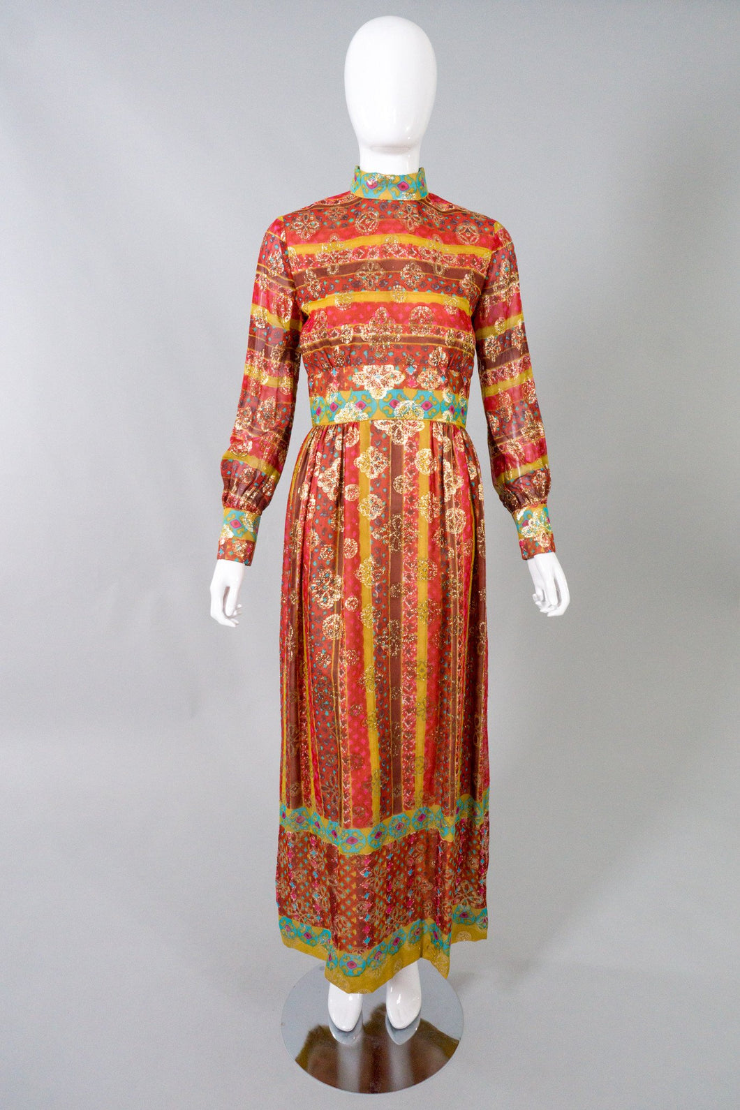 Romantica Metallic Batik Print Dress