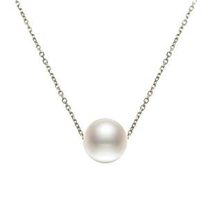 18k AU750 Gold necklace lucky round pearls choker for girls Mum high luster pearls pink color diameter 7-10.5mmoptional