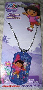 Nick Jr. Kids  Dora & Boots Dog Tag Necklace Birthday PARTY FAVORS-NEW!