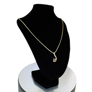 Lady's Stylish Excellent Cut Tourmaline Stone 14 Solid Gold Necklace With Natural Mined Gemstone
