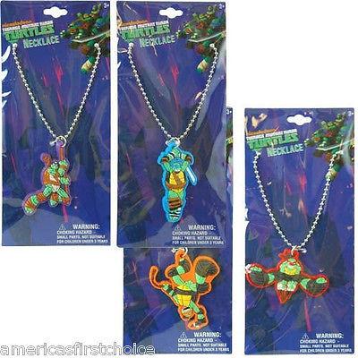 Ninja Turtles Michaelangelo,Raphael,Leonardo,& Donatello Charm Dog Tag Necklaces