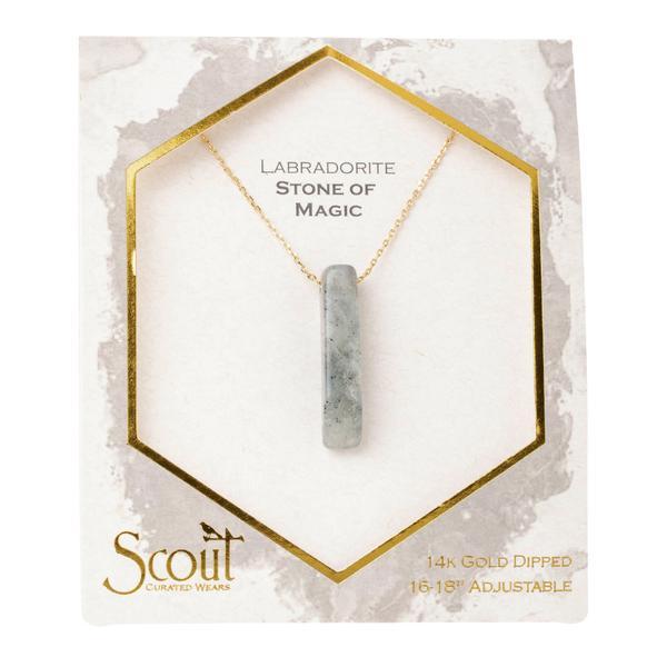Scout Curated Wears Stone Point Necklace - Labradorite/Gold/Stone of Magic