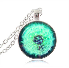 Load image into Gallery viewer, 2017 Limited Real Collier Collares Pendant Necklace Dandelion Plated Chain Necklaces Glass Cabochon Natural Plant Jewelry HZ1