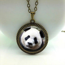 Load image into Gallery viewer, 2017 New Limited Classic Women Animal Maxi Necklaces Collier Panda Bear Necklace Pendant Jewelry Glass Dome Pendants HZ1
