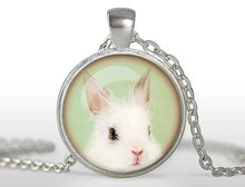 Load image into Gallery viewer, 2017 New Limited Trendy Women Collares Collier Necklace Rabbit Pendant Bunny Necklace Cute Animal Jewelry Glass Dome Pendant HZ1
