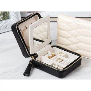 Quilted Jewelry Travel Case