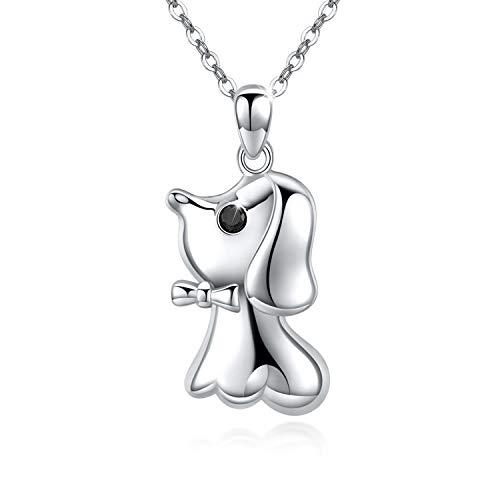 : TANGPOET 925 Sterling Silver Puppy Dog Pendant Necklace Cute Animal Necklaces for Women Gifts for Dog Lover: Jewelry