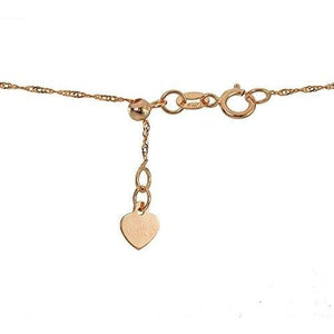 14K Rose Gold .9mm Singapore Adjustable Italian Chain Necklace