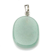 Load image into Gallery viewer, 7 Chakra Oval Reiki Healing Crystal Engraved Chakra Symbols Natural Gemstone Pendant Necklace