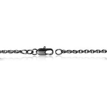Load image into Gallery viewer, Black Tone Rope Chain Necklace, 18 Inches