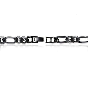 Black Tone 4.2Mm Cuban Chain Link Necklace, 18 Inches