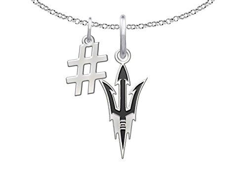 #Arizonastatesundevils Sterling Silver Antique Logo Necklace
