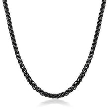 Load image into Gallery viewer, Black Tone 2.4Mm Spiga Chain Link Necklace, 18 Inches
