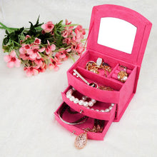 Load image into Gallery viewer, Velvet Jewelry Box Case Display Gift Storage for Ring Bracelet Earrings Necklace