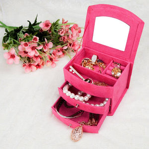 Velvet Jewelry Box Case Display Gift Storage for Ring Bracelet Earrings Necklace