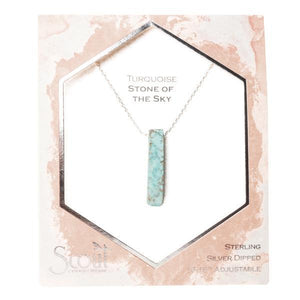 Scout Curated Wears Stone Point Necklace - Turquoise/Silver/Stone of the Sky