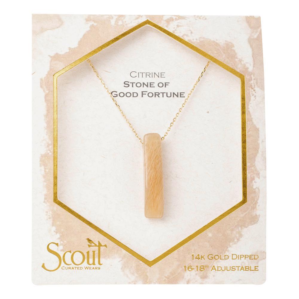 Stone Point Nacklace-Citrine/Stone of Good Fortune