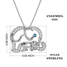 Load image into Gallery viewer, 925 Sterling Silver Lucky Jewelry CZ Elephant Vintage Pendant Necklace, Box Chain 18"