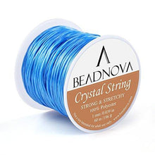 Load image into Gallery viewer, BEADNOVA 1mm Elastic Stretch Polyester Crystal String Cord for Jewelry Making Bracelet Beading Thread 60m/roll