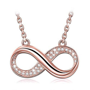 "Infinite Forever" Infinity Bib Necklace-with Luxury Jewelry Box as Valentines Day Gifts, Made with Swarovski Crystals, Women Pendant Jewelry