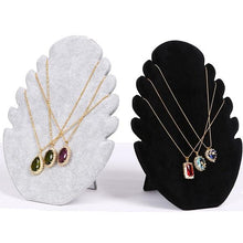 Load image into Gallery viewer, Suede Flame Board Necklace Display Stand Women Jewelry Storage Rack