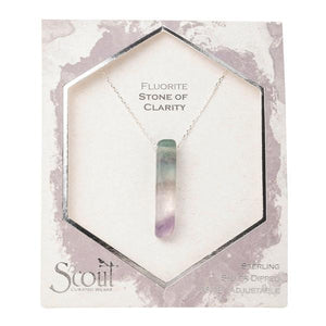 Scout Curated Wears Stone Point Necklace - Fluorite/Silver/Stone of Clarity