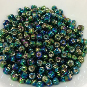 Emerald Silverlined Rainbow 6/0 (53r) Qty: 10 grams