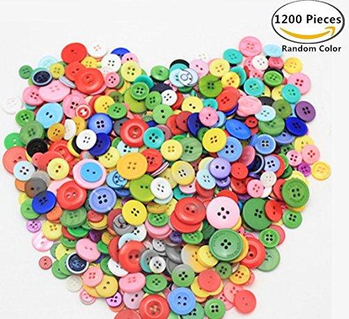 1200 Pieces Assorted Buttons, Magnolora 2 And 4 Holes Round Craft Resin Buttons Favorite Findings Basic Buttons For Sewing, Arts, Diy Crafts, Decoration And Fasteners Scrapbooking Etc
