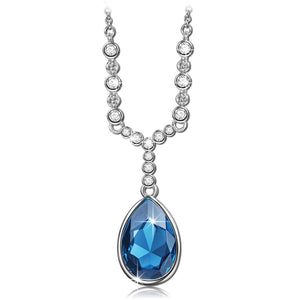 "Angel Tears" Pendant Necklace Made with Swarovski Crystals - Classic and Charming!